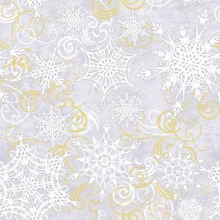 Studio E Fabrics Crystal Palace Snowflakes Whimsies and Wishes 2210 11 Grey
