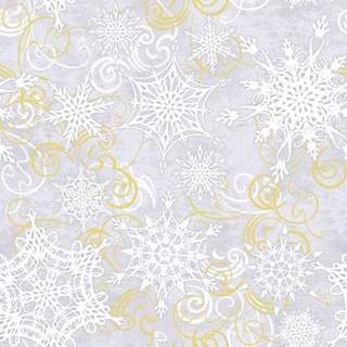 Studio E Fabrics Crystal Palace Snowflakes Whimsies and Wishes 2210 11 Grey