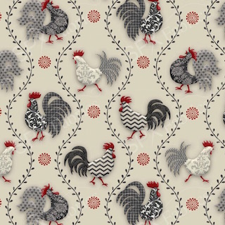 SPX Fabrics Poulets de Provence Steve Haskamp 25312 Cream