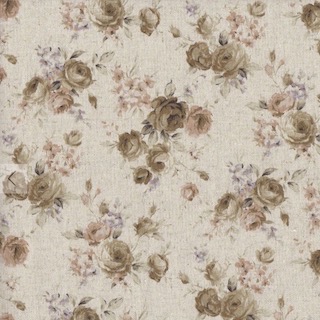 Sevenberry Linen Roses 85127 3 Brown