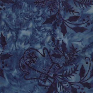 Moda Snow Days Batik Laundry Basket Quilts 42070 31 Blue Half Metre