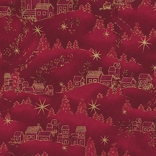 Stof Raphael Christmas Village 4590 411 018 Red