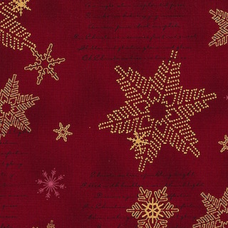 Stof Brilliant Christmas Snowflakes 4591 402 005 Red