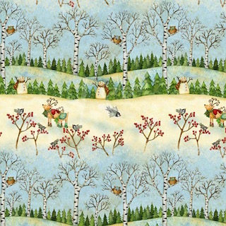 SPX Fabrics Winter Woodlands Debi Hron 24839 MGMUL